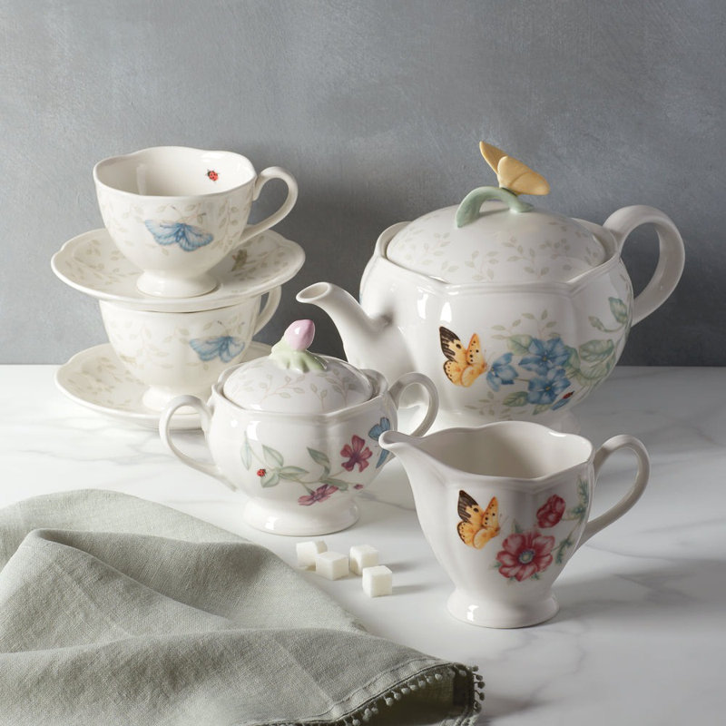 Lenox Butterfly Meadow 7 Piece Teapot Set | Wayfair